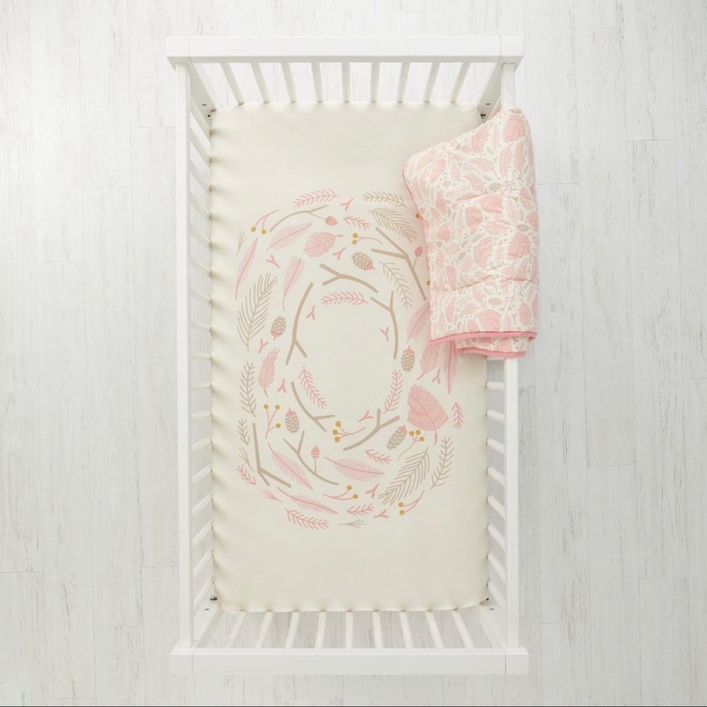 LAND OF NOD Well Nested crib sheet and skirt! EUC!